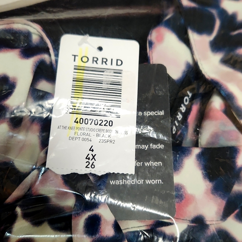 ❤️NWT TORRID DRESS - MIDI FLORAL - SIDE SLIT - STUDIO CREPE - PLUS SIZE - Picture 9 of 10